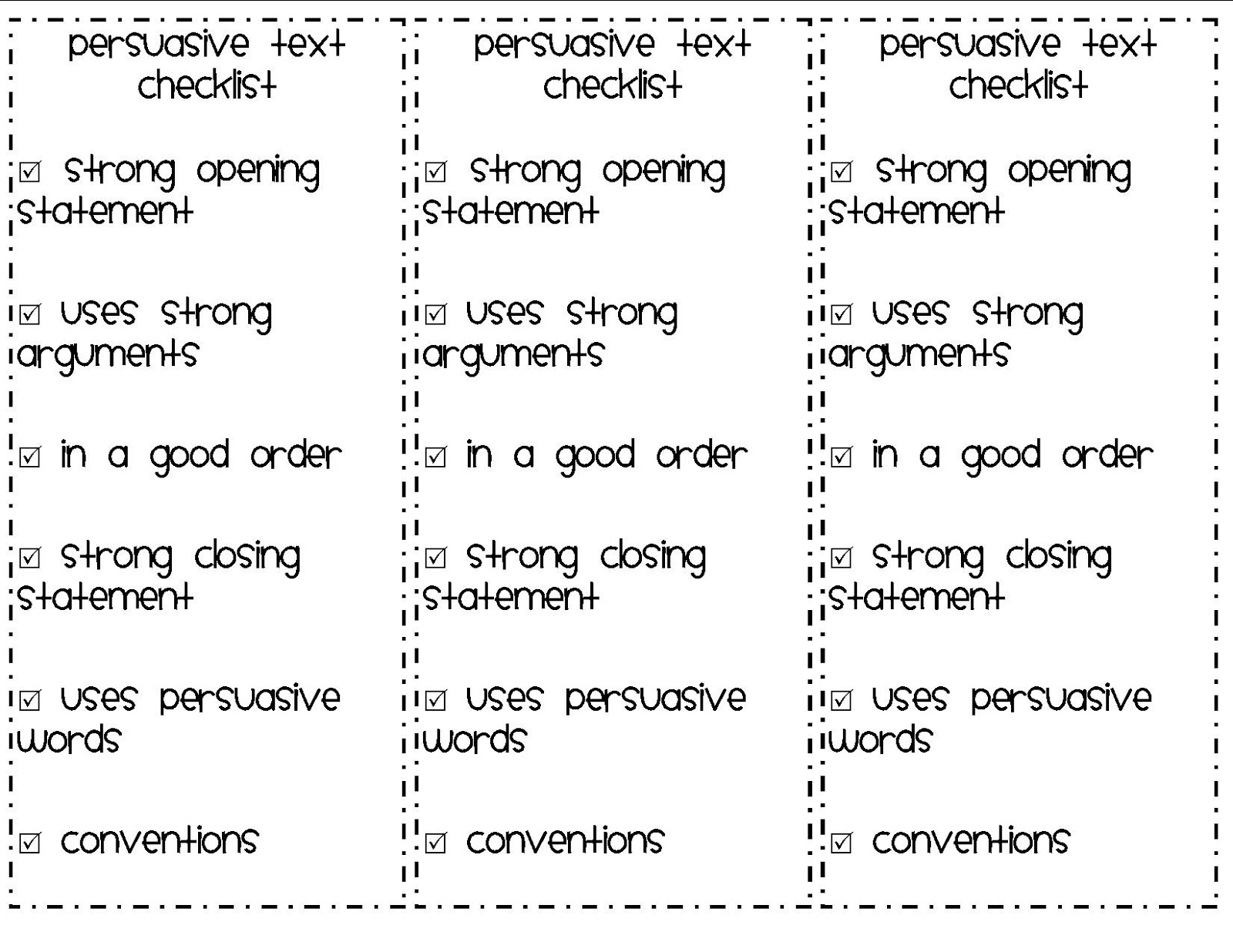 Evaluating a resume checklist